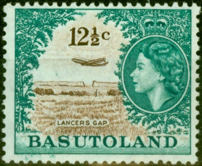Collectible Postage Stamp from Basutoland 1962 12 1/2c Brown & Turquoise-Green SG76 Very Fine Lightly Mtd Mint