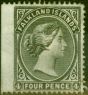 Valuable Postage Stamp from Falkland Islands 1879 4d Grey-Black SG2a on Wmkd Paper Fine Mtd Mint Rare