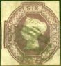 Valuable Postage Stamp from GB 1854 6d Dull Lilac SG59 Fine Used