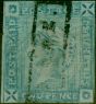 Old Postage Stamp from Mauritius 1859 2d Blue SG39 Intermediate Impression Good Used Example of this Early Classic