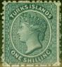 Collectible Postage Stamp from Turks Islands 1867 1s Dull Blue SG3 Fine Unused