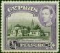 Valuable Postage Stamp Cyprus 1938 3-4pi Black & Violet SG153 Fine MM