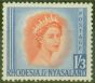 Old Postage Stamp from Rhodesia & Nyasaland 1954 1s3d Red-Orange & Ultramarine SG10 V.F MNH