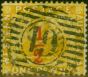 Collectible Postage Stamp Western Australia 1884 1/2d on 1d Yellow-Ochre SG89 Fine Used