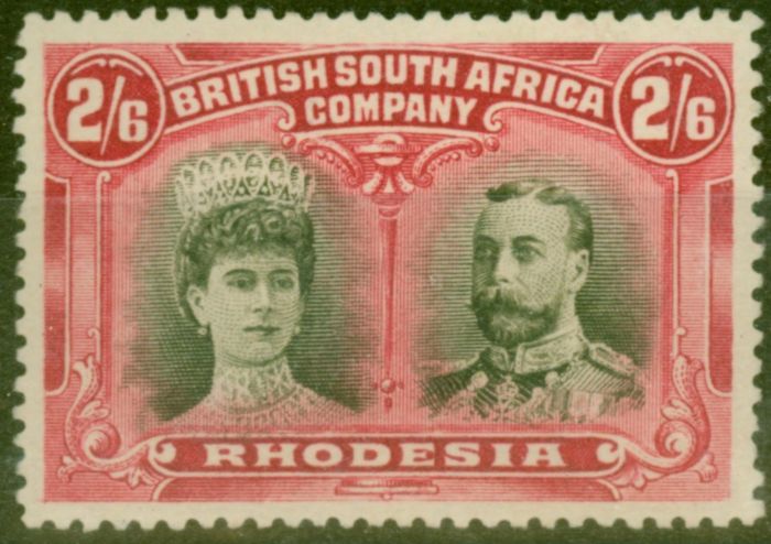 Collectible Postage Stamp from Rhodesia 1910 2s6d Sepia & Dp Crimson SG156 Fine Mtd Mint