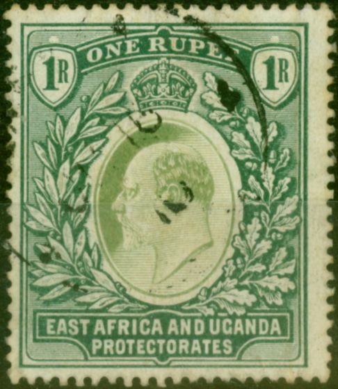 Valuable Postage Stamp B.E.A KUT 1907 1R Green SG26 Good Used