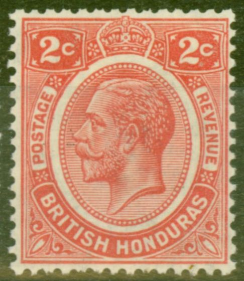 Collectible Postage Stamp from British Honduras 1926 2c Rose-Carmine SG128 V.F Very Lightly Mtd Mint