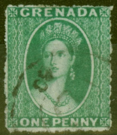 Valuable Postage Stamp from Grenada 1863 1d Yellowish Green SG5 Fine Used