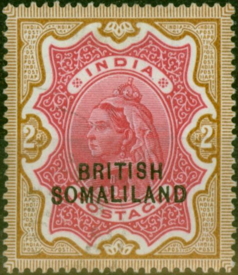 Valuable Postage Stamp from Somaliland 1903 2R Carmine & Yellow-Brown SG22 V.F Lightly Used