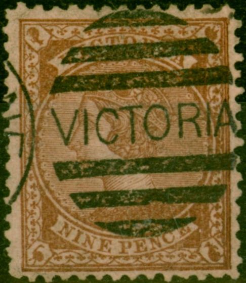 Collectible Postage Stamp from Victoria 1874 9d Red-Brown-Pink SG172a Fine Used