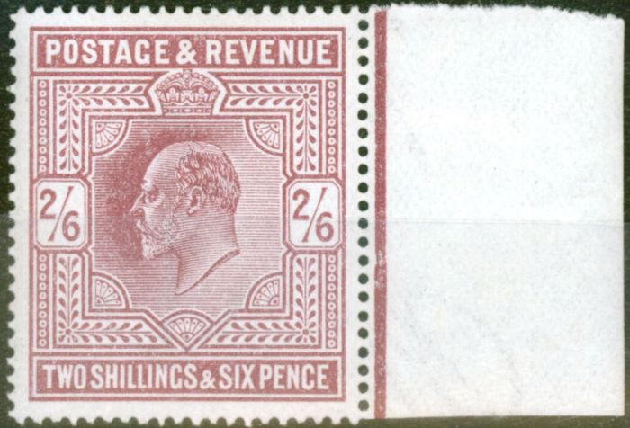 Valuable Postage Stamp from GB 1911 2s6d Dull Reddish Purple SG316 Fine Very Lightly Mtd Mint