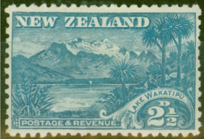 Rare Postage Stamp from New Zealand 1899 2 1/2d Blue SG260 Fine Mtd Mint