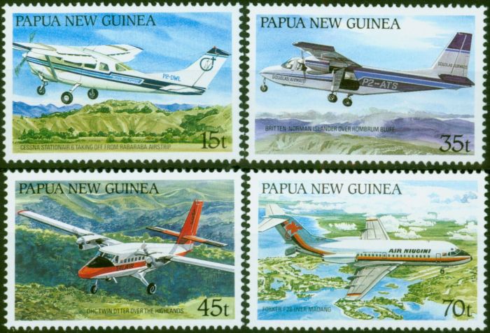 Collectible Postage Stamp Papua New Guinea 1987 Aircraft Set of 4 SG567-570 V.F MNH (2)