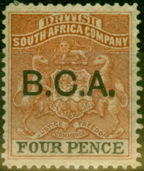 Collectible Postage Stamp from B.C.A Nyasaland 1891 4d Reddish Chestnut & Black SG3 Fine MM Stamp