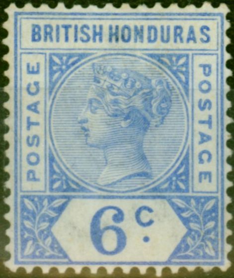 Rare Postage Stamp British Honduras 1891 6c Ultramarine SG56 Fine MNH