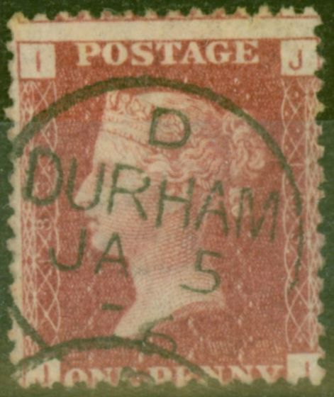 Valuable Postage Stamp from GB 1864 1d Rose-Red SG43 Pl 183 Fine Used ``DURHAM JA 5 76`` CDS