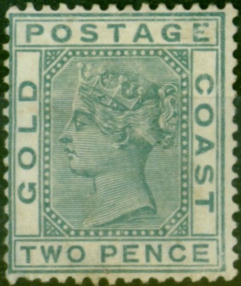 Valuable Postage Stamp Gold Coast 1884 2d Slate SG13e 'Long Centre Bar to 2nd E in Pence' Good MM