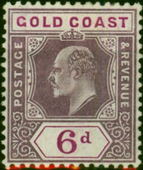 Gold Coast 1911 6d Dull & Bright Purple SG64a Fine MM  King George V (1910-1936) Old Stamps