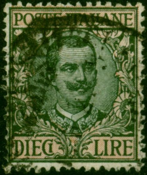 Italy 1910 10L Sage-Green & Pale Rose SG85 Fine Used  King Edward VII (1902-1910), King George V (1910-1936) Collectible Stamps