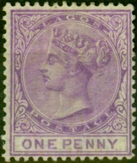 Collectible Postage Stamp Lagos 1882 1d Lilac-Mauve SG17 Good MM