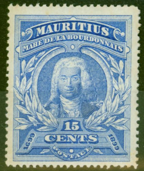 Rare Postage Stamp from Mauritius 1899 15c Ultramarine SG136 Fine Mtd Mint