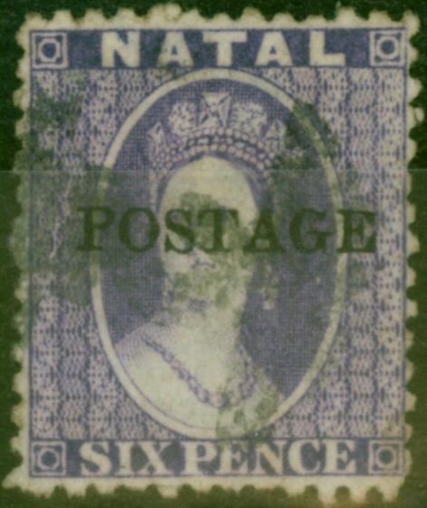 Collectible Postage Stamp Natal 1876 6d Violet SG83x Wmk Reversed Fine Used