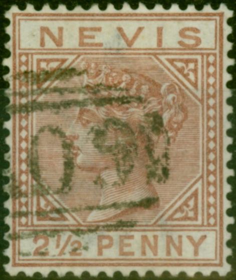 Old Postage Stamp Nevis 1882 2 1/2d Red-Brown SG28 Fine Used