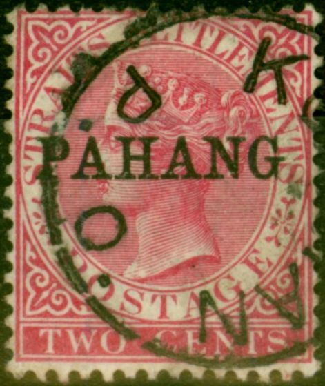 Collectible Postage Stamp from Pahang 1890 2c Bright Rose SG6 Fine Used