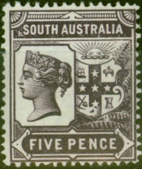 Old Postage Stamp from South Australia 1894 5d Brown-Purple SG235 V.F Very Lightly Mtd Mint