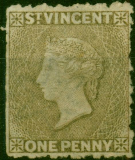 St Vincent 1881 1d Drab SG37 Good Unused . Queen Victoria (1840-1901) Mint Stamps