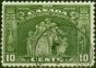 Old Postage Stamp Canada 1934 10c Olive-Green SG333 V.F.U