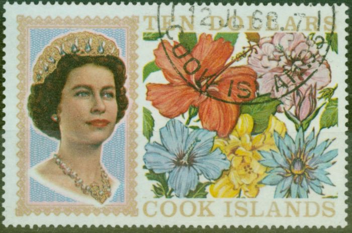 Old Postage Stamp from Cook Islands 1968 $10 SG248a V.F.U