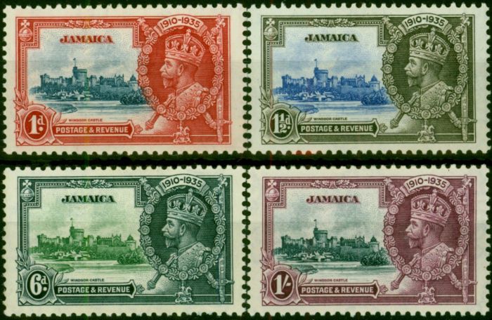 Jamaica 1935 Jubilee Set of 4 SG114-117 Fine LMM  King George V (1910-1936) Old Stamps