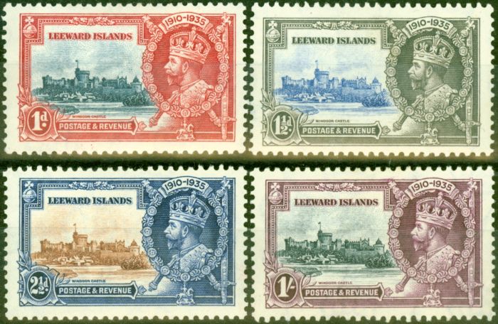 Valuable Postage Stamp from Leeward Islands 1935 Jubilee Set of 4 SG88-91 Fine Mtd Mint