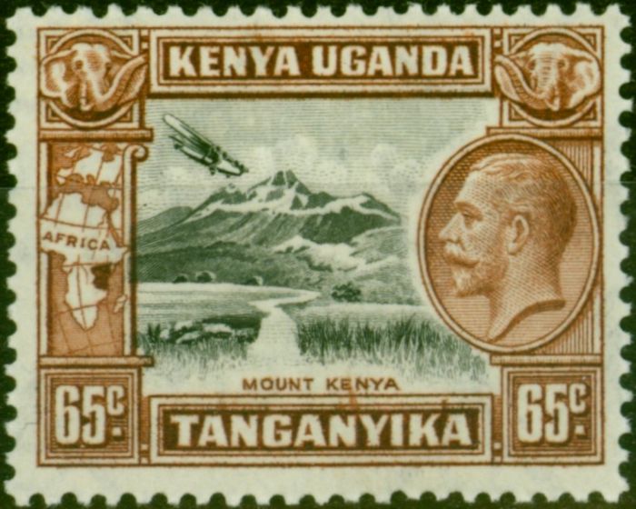 Valuable Postage Stamp KUT 1935 65c Black & Brown SG117 Fine MM