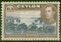Valuable Postage Stamp from Ceylon 1938 1R Blue-Violet & Chocolate SG395 V.F Lightly Mtd Mint