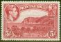 Rare Postage Stamp from Montserrat 1942 5s Rose-Carmine SG110a P.14 V.F MNH