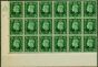 Old Postage Stamp from Tangier 1937 1/2d Green SG245 V.F MNH Corner Control A37 Block of 15