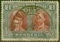 Valuable Postage Stamp from Rhodesia 1910 £1 Crimson & Slate-Black SG166a V.F.U