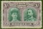 Rare Postage Stamp from Rhodesia 1910 3s Brt Green & Magenta SG158a  Fine & Fresh Lightly Mtd Mint