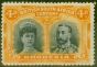 Rare Postage Stamp from Rhodesia 1910 4d Black & Orange SG140 Good Mtd Mint