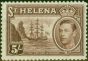 Valuable Postage Stamp from St Helena 1938 5s Chocolate SG139 Fine Lightly Mtd Mint