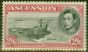 Rare Postage Stamp from Ascension 1938 2s6d Black & Dp Carmine SG45 Fine Lightly Mtd Mint