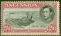 Rare Postage Stamp from Ascension 1938 2s6d Black & Dp Carmine SG45 P.13.5 Fine Lightly Mtd Mint