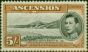 Collectible Postage Stamp Ascension 1938 5s Black & Yellow-Brown SG46 P.13.5 Fine LMM