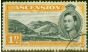 Rare Postage Stamp from Ascension 1940 1d Black & Yellow-Orange SG39a Fine Used