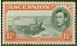 Old Postage Stamp from Ascension 1944 1 1/2d Black & Vermilion SG40ba Davit Flaw V.F Very Lightly Mtd MInt