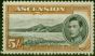 Collectible Postage Stamp Ascension 1944 5s Black & Yellow-Brown SG46a P.13 Fine VLMM