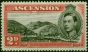 Ascension 1949 2d Black & Scarlet SG41ca 'Mountaineer Flaw' Fine & Fresh LMM . King George VI (1936-1952) Mint Stamps