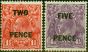 Collectible Postage Stamp from Australia 1930 Surcharge Set of 2 SG119-120 Fine Very Lightly Mtd Mint